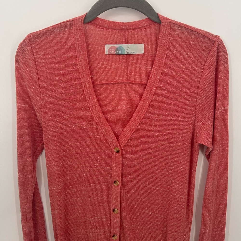 Free People Beach Ribbed Up long cardigan - Picture 3 of 13